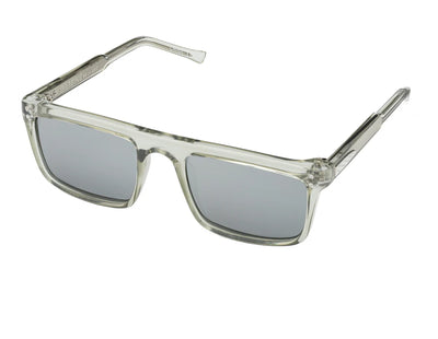 grey spitfire deltoid sunglasses with silver mirror lenses