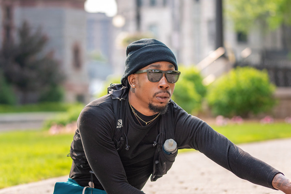 Frosted Forest Green - Jet Black Lens Polarized - Essentials