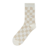 tan and off white vans checkerboard crew sock