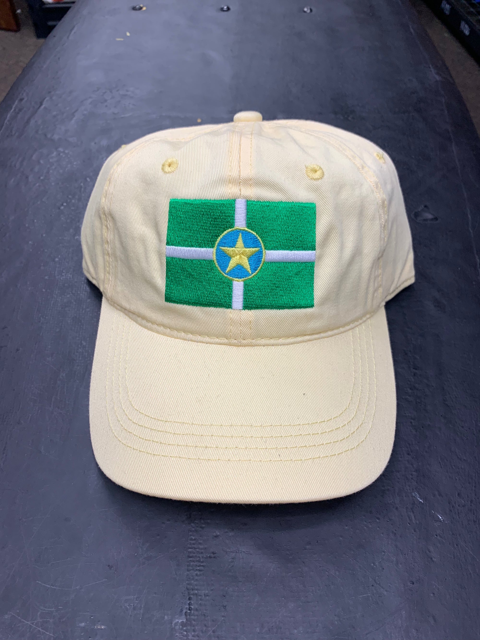 yellow jackson mississippi city flag embroidered hat