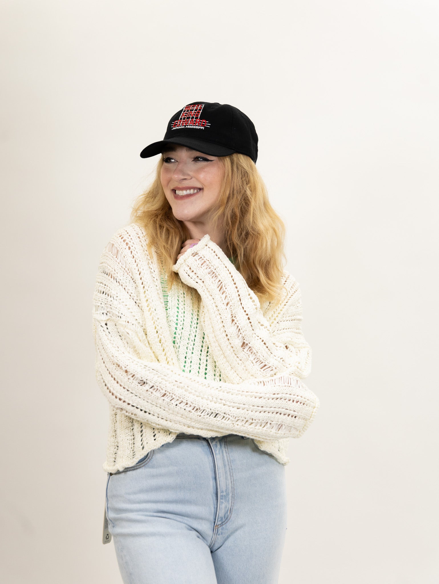 embroidered hat with the hotel king edward jackson mississippi logo