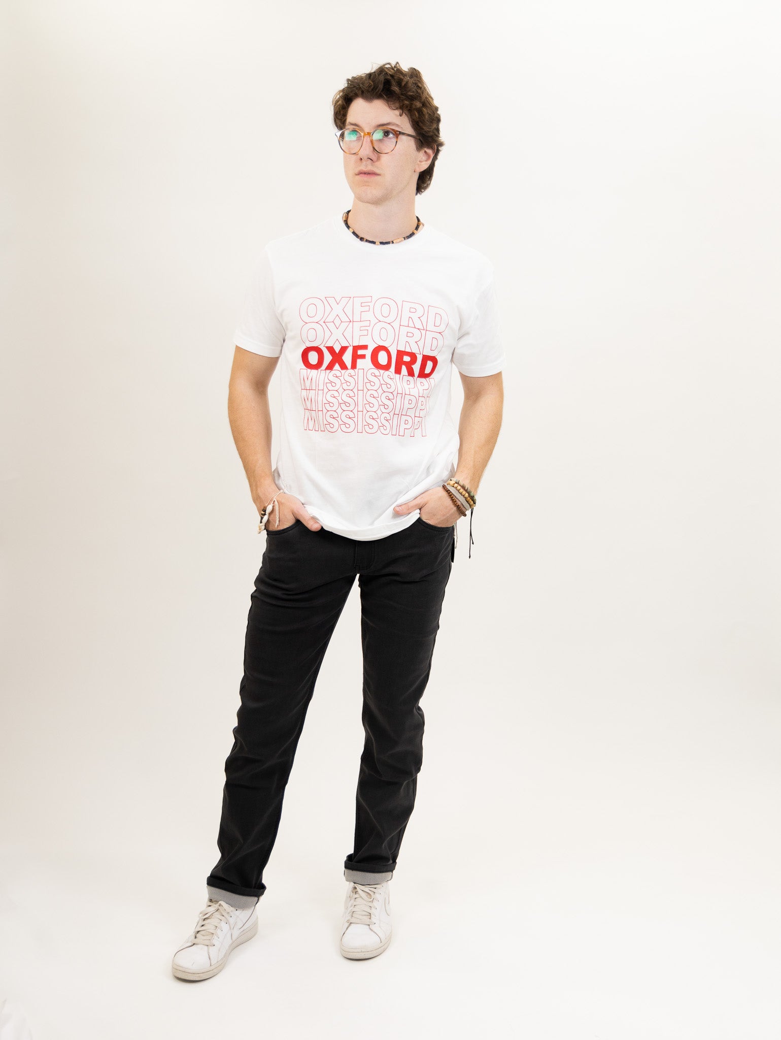 tee shirt featuring jackson mississippi written like the classic plastic thank you grocery bag