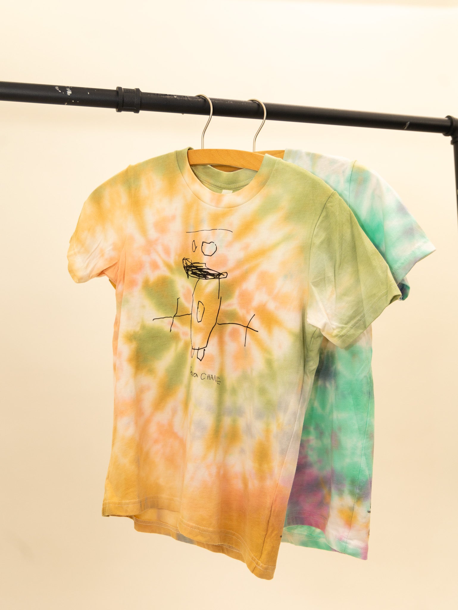 hand drawn seven chane stick man tee shirt