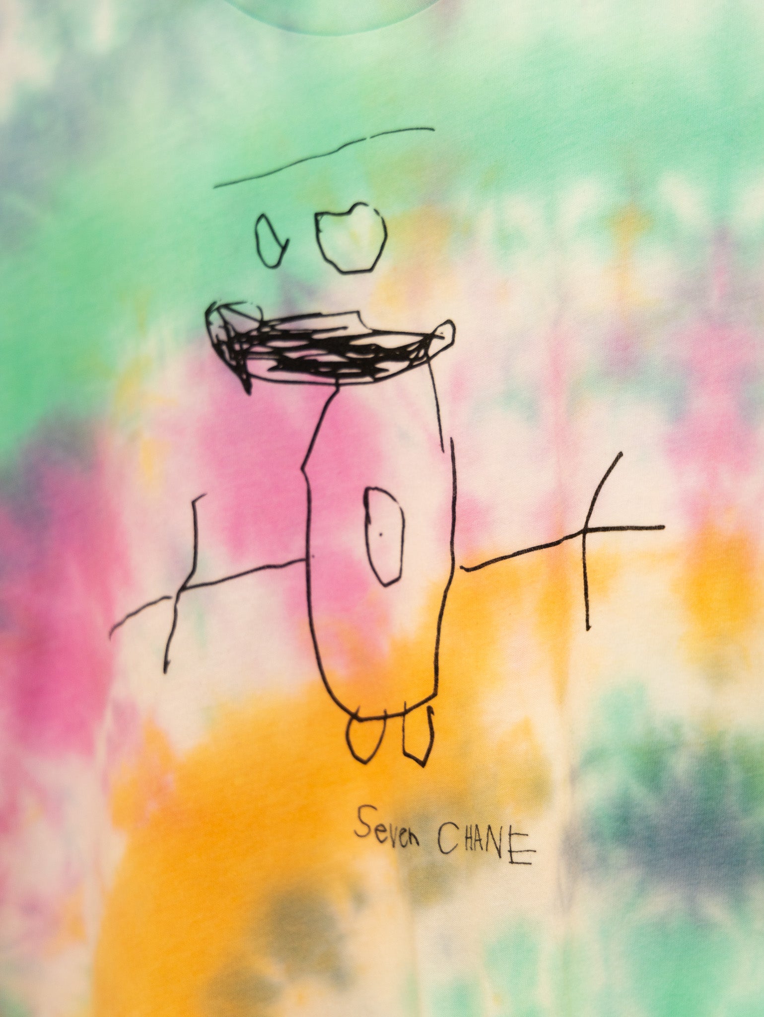 hand drawn seven chane stick man tee shirt