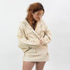 Miou Muse Washed Cotton Jacket with Hoodie - Washed Beige