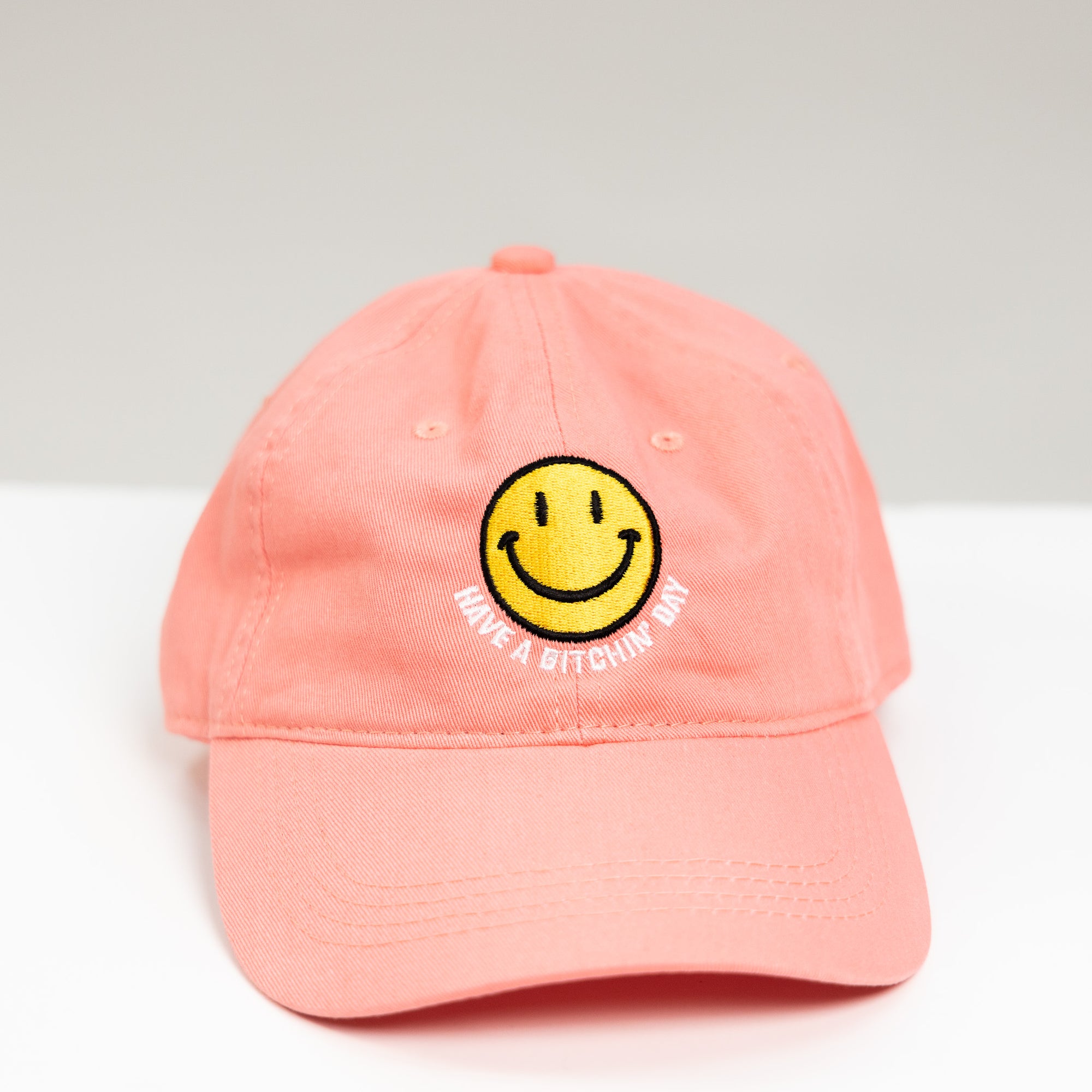 pink embroidered have a bitchin' day hat