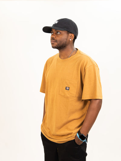 dickies brown tee shirt with chest pocket