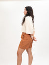 orange women's dickies shorts