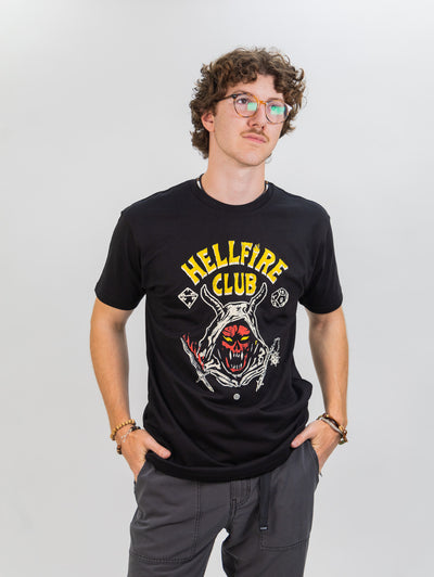 black stance x stranger things hellfire club short sleeve tee shirt