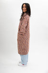 Polagram by Wellmade INC. Multi-Colored Knit Woven Bubble Sleeve Cardigan - Wine Multi