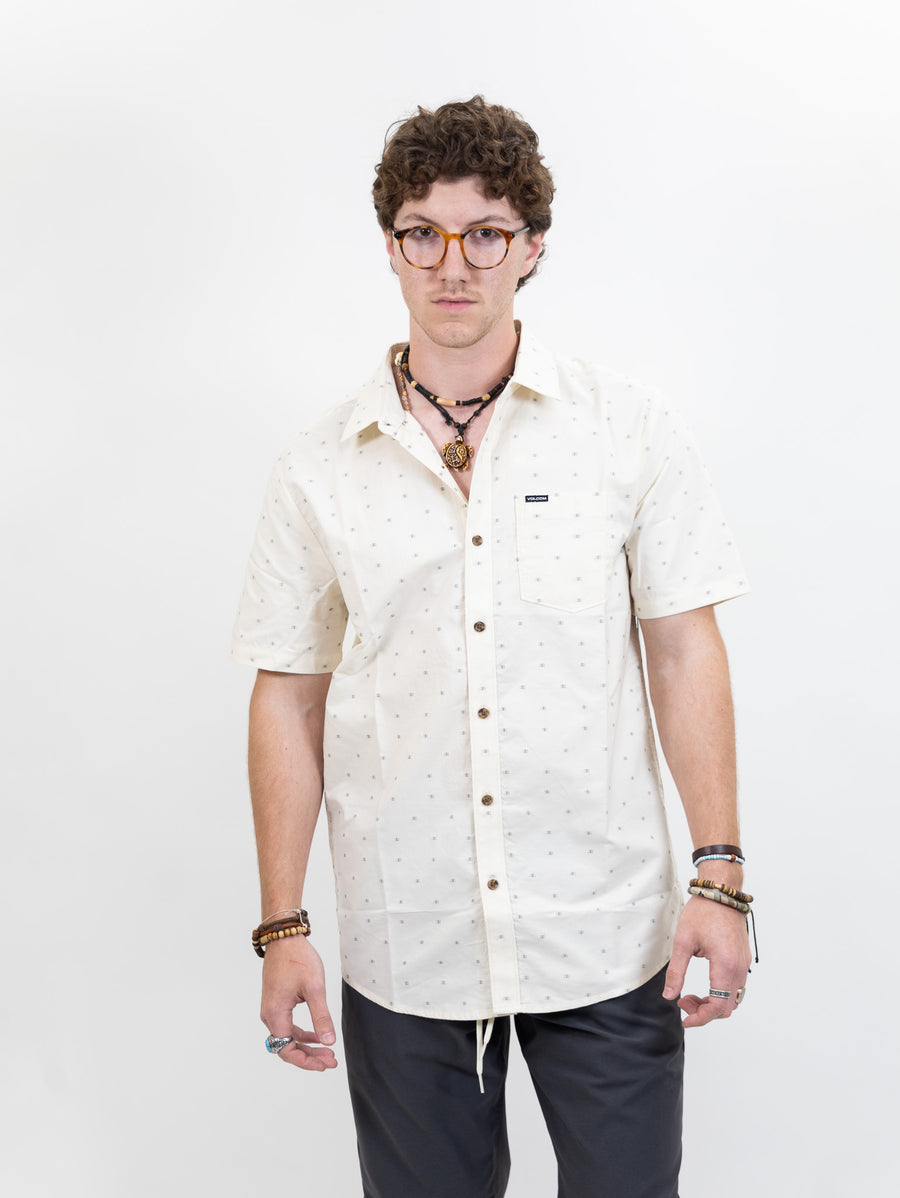 Volcom Crownstone Short Sleeve Shirt - Off White