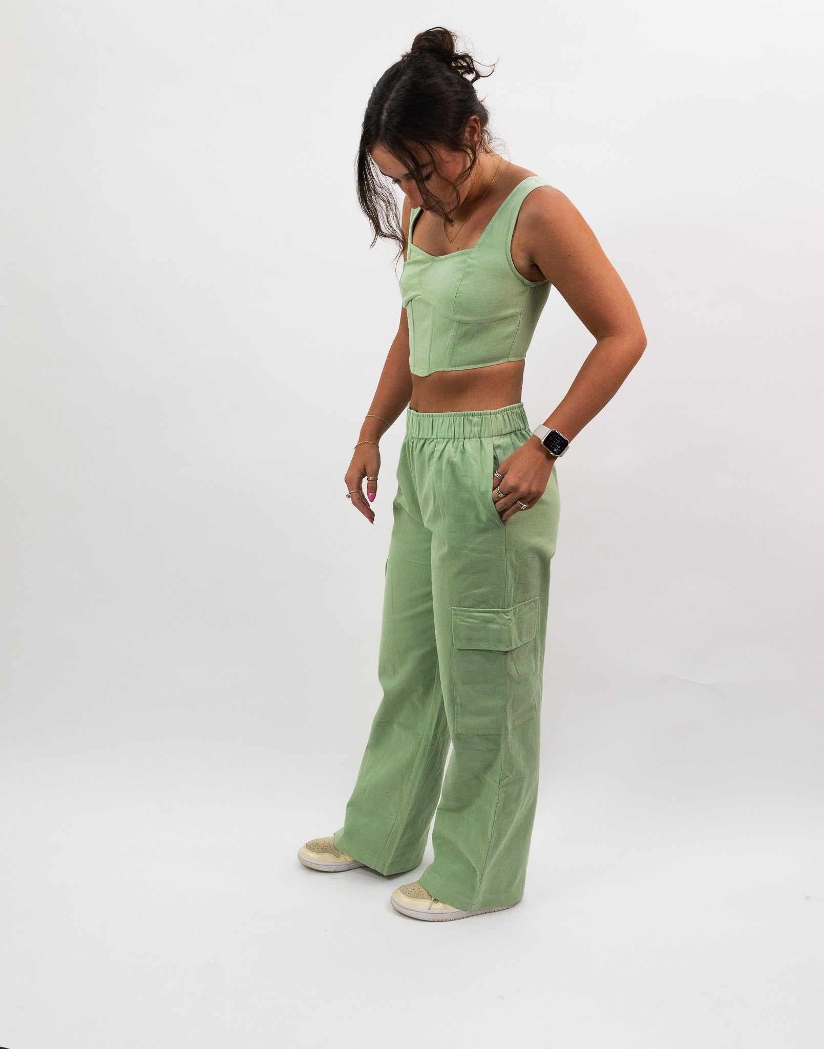 Baevely Bustier Corset Top - Green