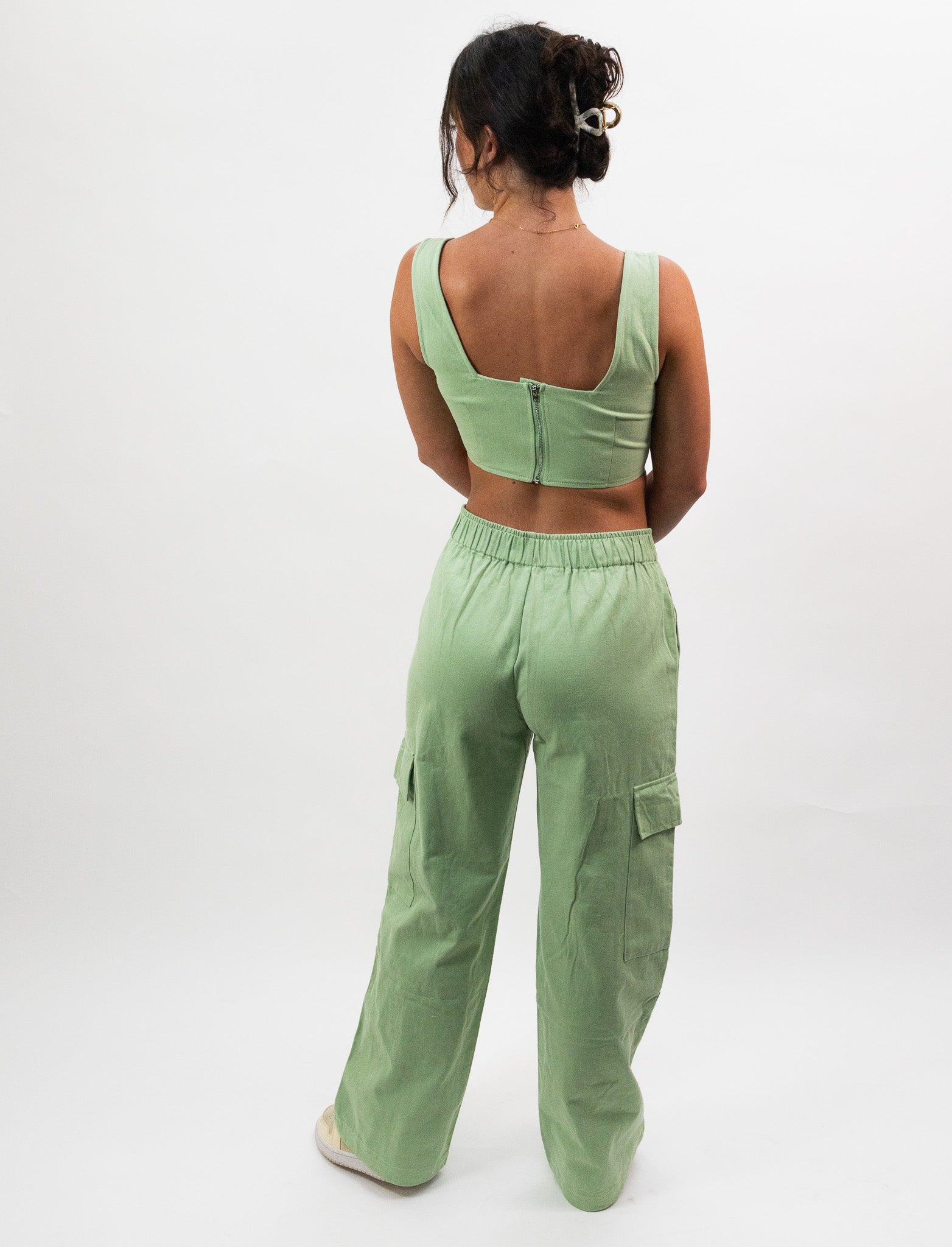 Baevely Bustier Corset Top - Green