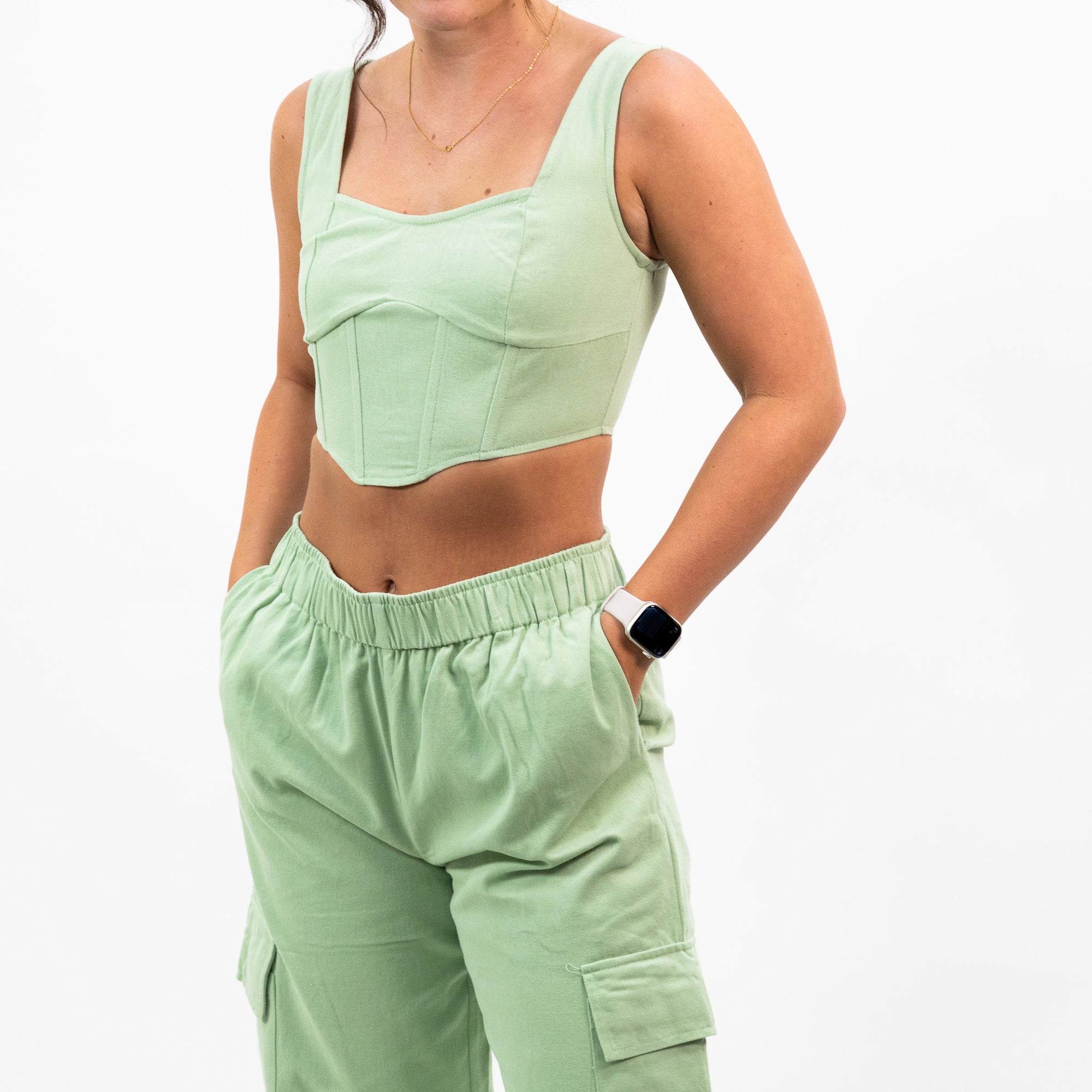 Baevely Bustier Corset Top - Green