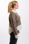 grey miou muse women's sweater and white shirt combo