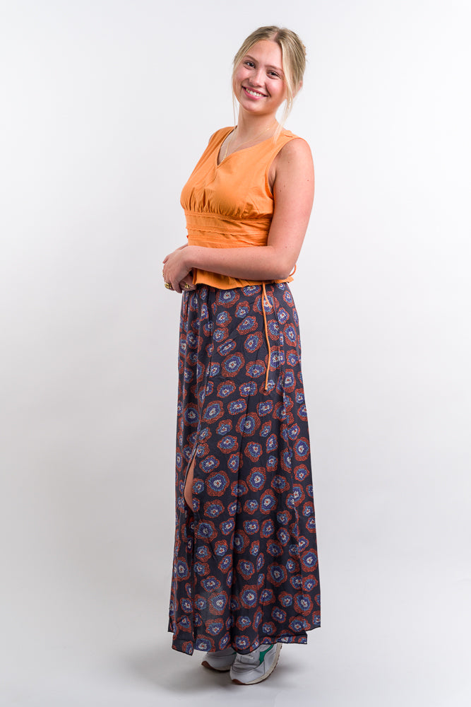 orange linen blend cami from native youth
