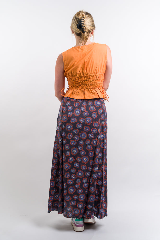 orange linen blend cami from native youth