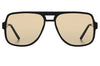 black matte spitfire sunglasses with tan lens