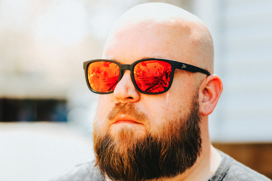 Cabana XL - Matte Black - Red Sunset Polarized