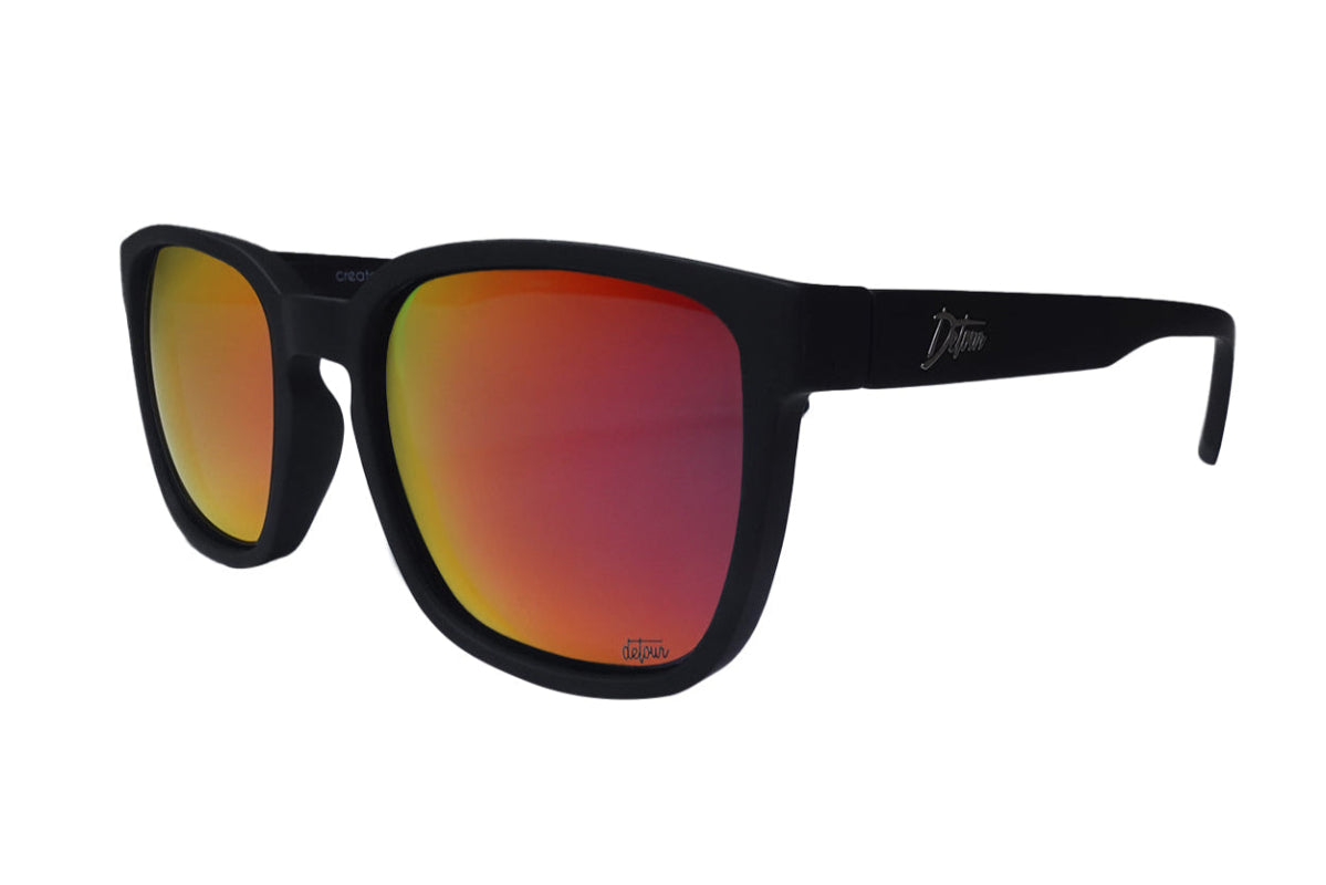 Cabana XL - Matte Black - Red Sunset Polarized