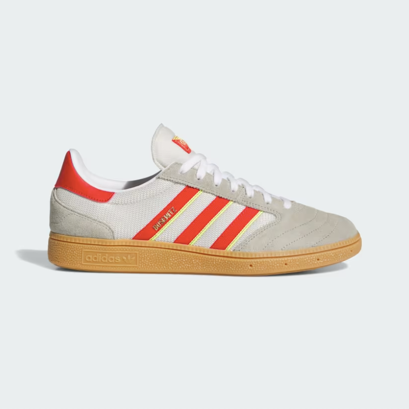 Adidas Skateboarding Busenitz Vintage Men s Skate Shoe Feather Grey Red Orbit Grey