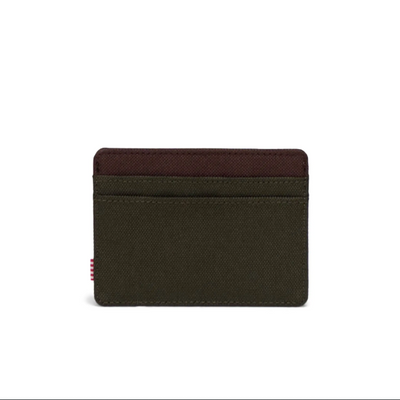 green and brown herschel cardholder wallet