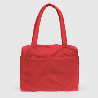 small red baggu travel bag