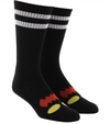 Black toy machine monster face men's crew socks