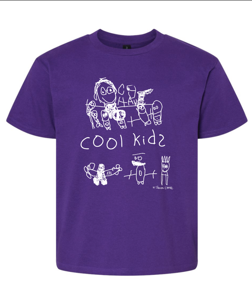 hand drawn seven chane cool kids tee shirt