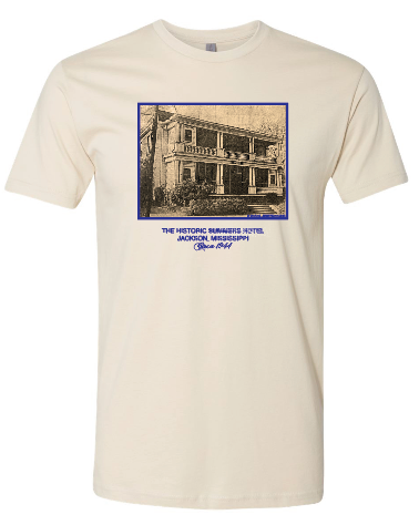 project chane tee shirt featuring the historic summers hotel in jackson mississippi circa 1944