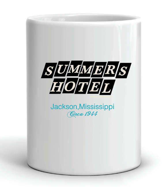 project chane coffee mug featuring the historic summers hotel in jackson mississippi circa 1944