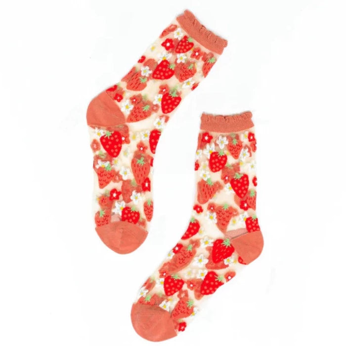 Holiday Brocade Sheer Socks - Sock Candy