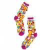 Sock Candy Y2K Hearts Ruffle Sheer Crew Sock