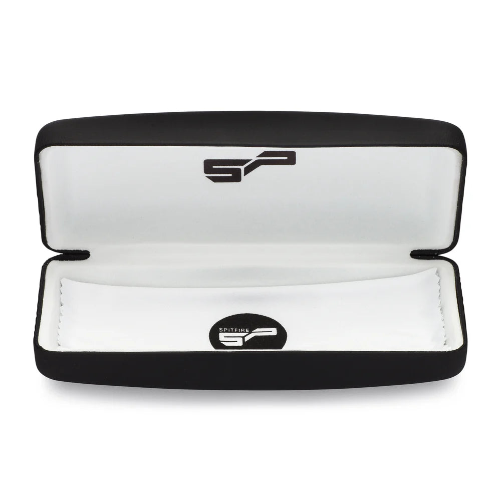 Tan transparent spitfire teddy boy sunglasses with tan lenses