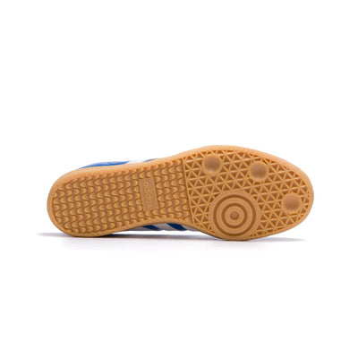 blue adidas kids leather and seude samba og with gum sole