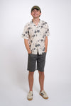 men's ezekiel now denim shorts in dark grey