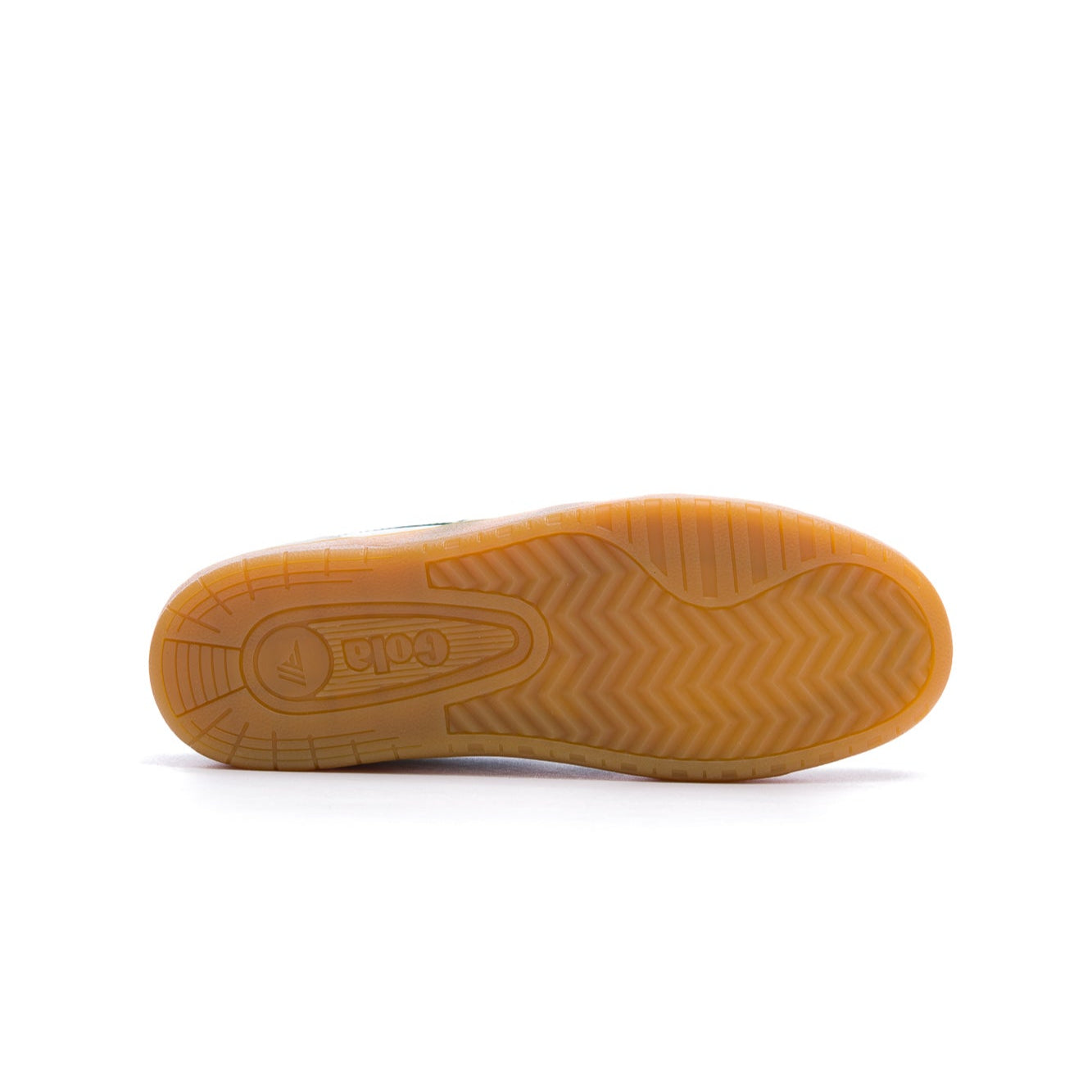 white gola women's eagle 86 with green stripes, pink liner and gum sole