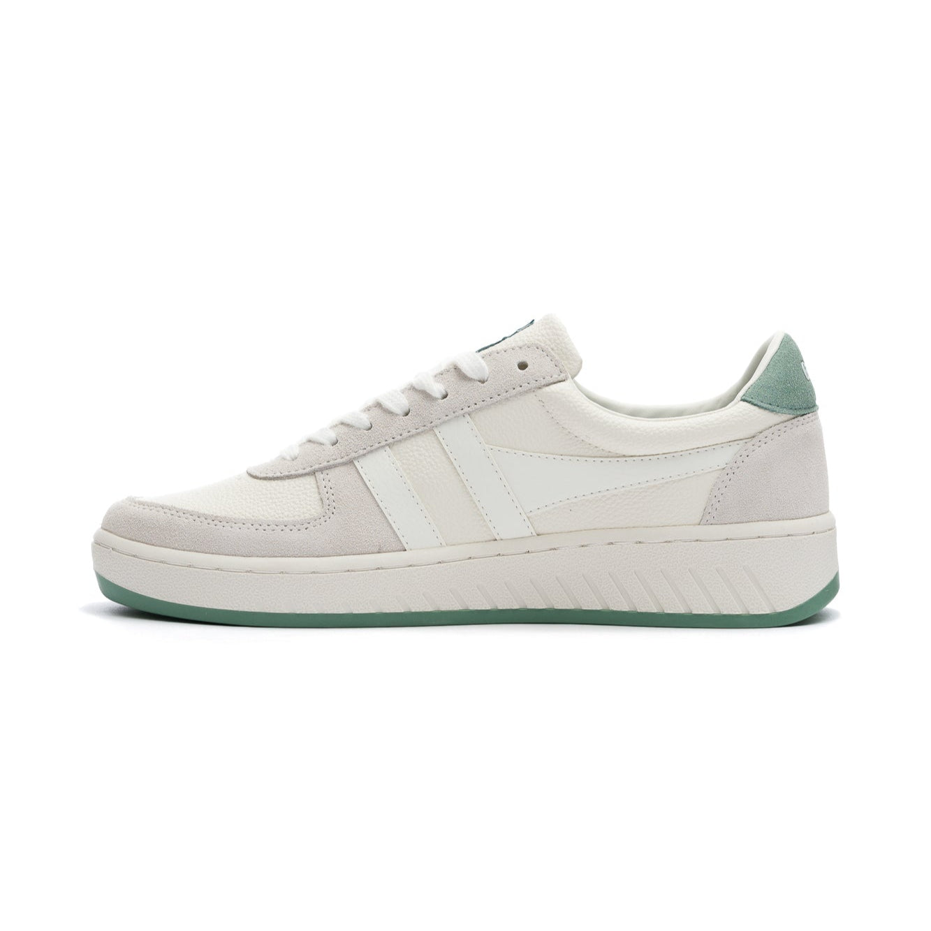white gola women's grandslam 88 with green mist details and sole