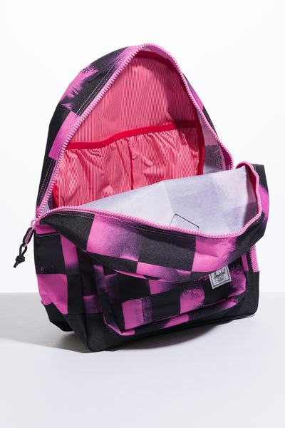 pink and black checkerboard herschel heritage youth backpack