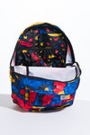 multi-colored herschel x lego heritage youth backpack featuring lego bricks