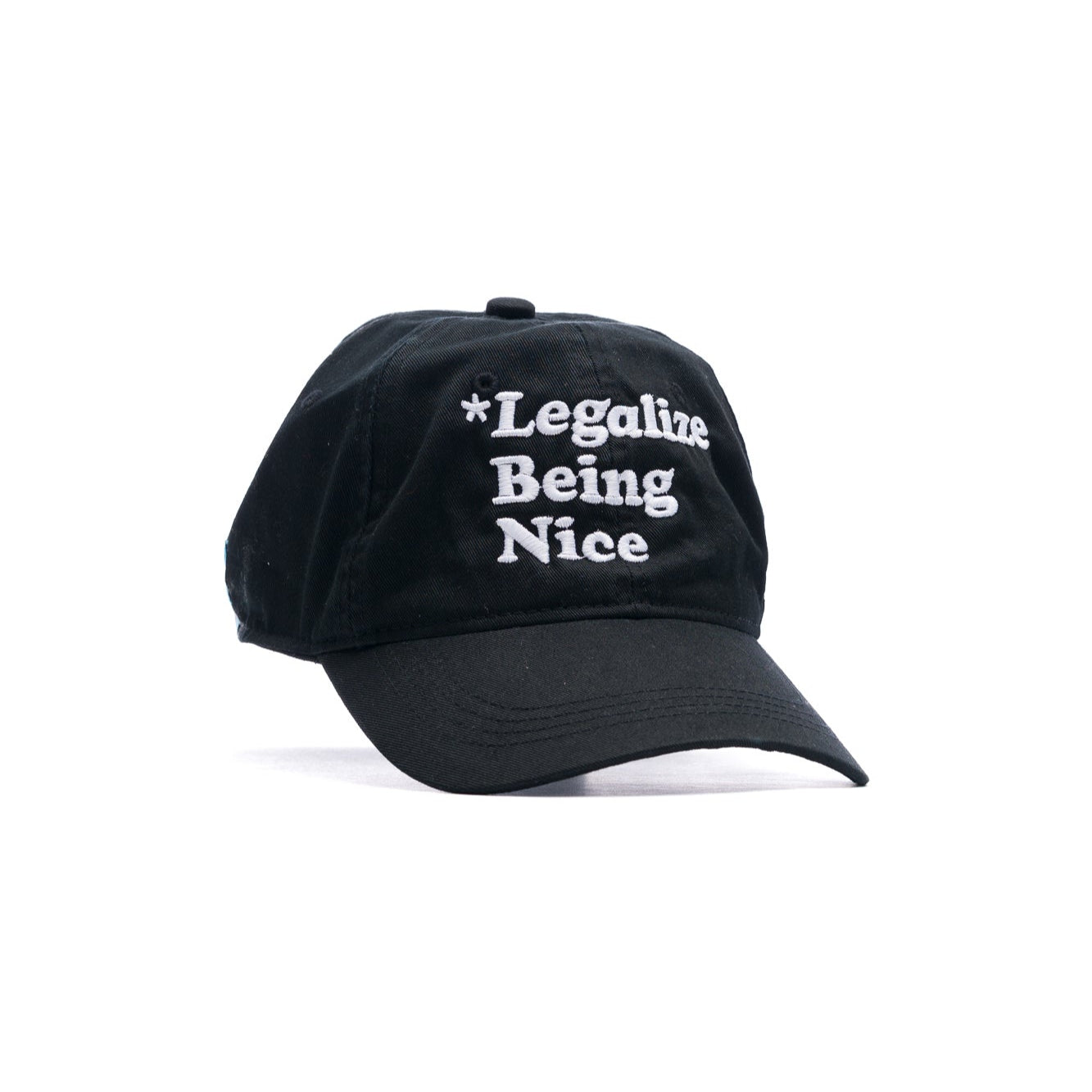 black legalize being nice embroidered hat by project chane