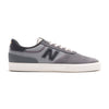 Grey new balance numeric 272 men's skate shoe with black n and white sole