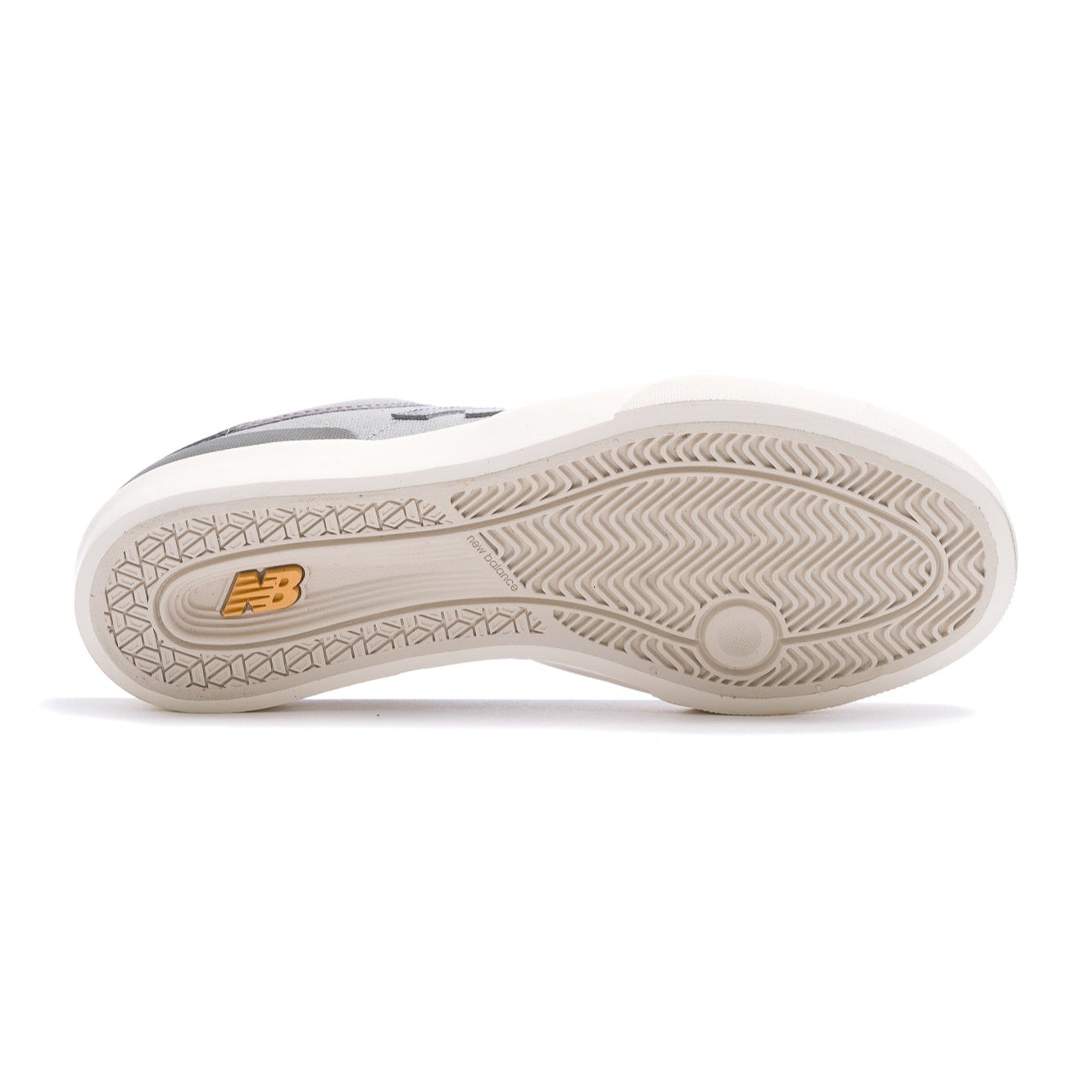 Grey new balance numeric 272 men's skate shoe with black n and white sole