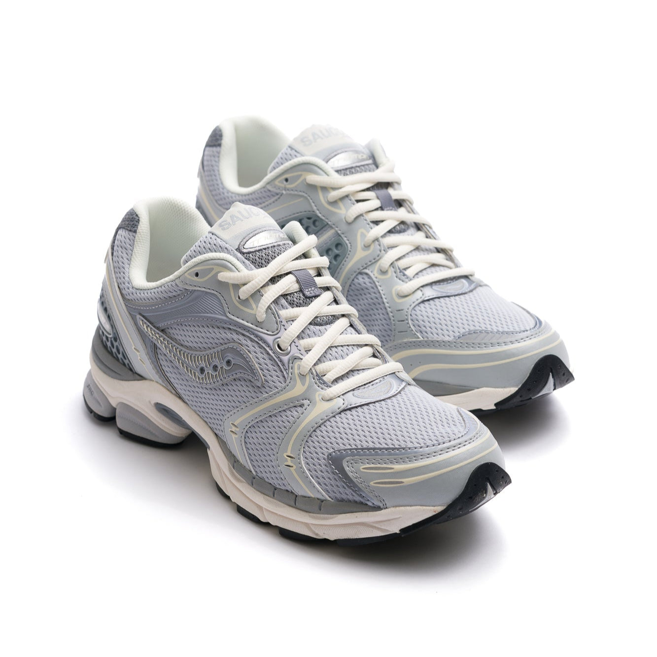 grey men's saucony progrid triumph 4 CS running walking comfort shoe