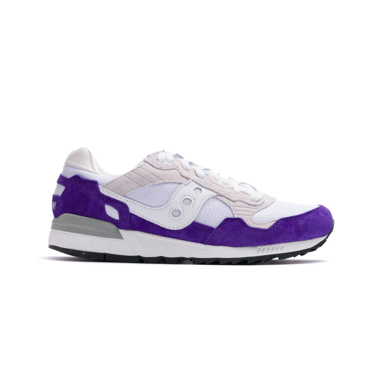 purple and white saucony shadow 5000 sneaker