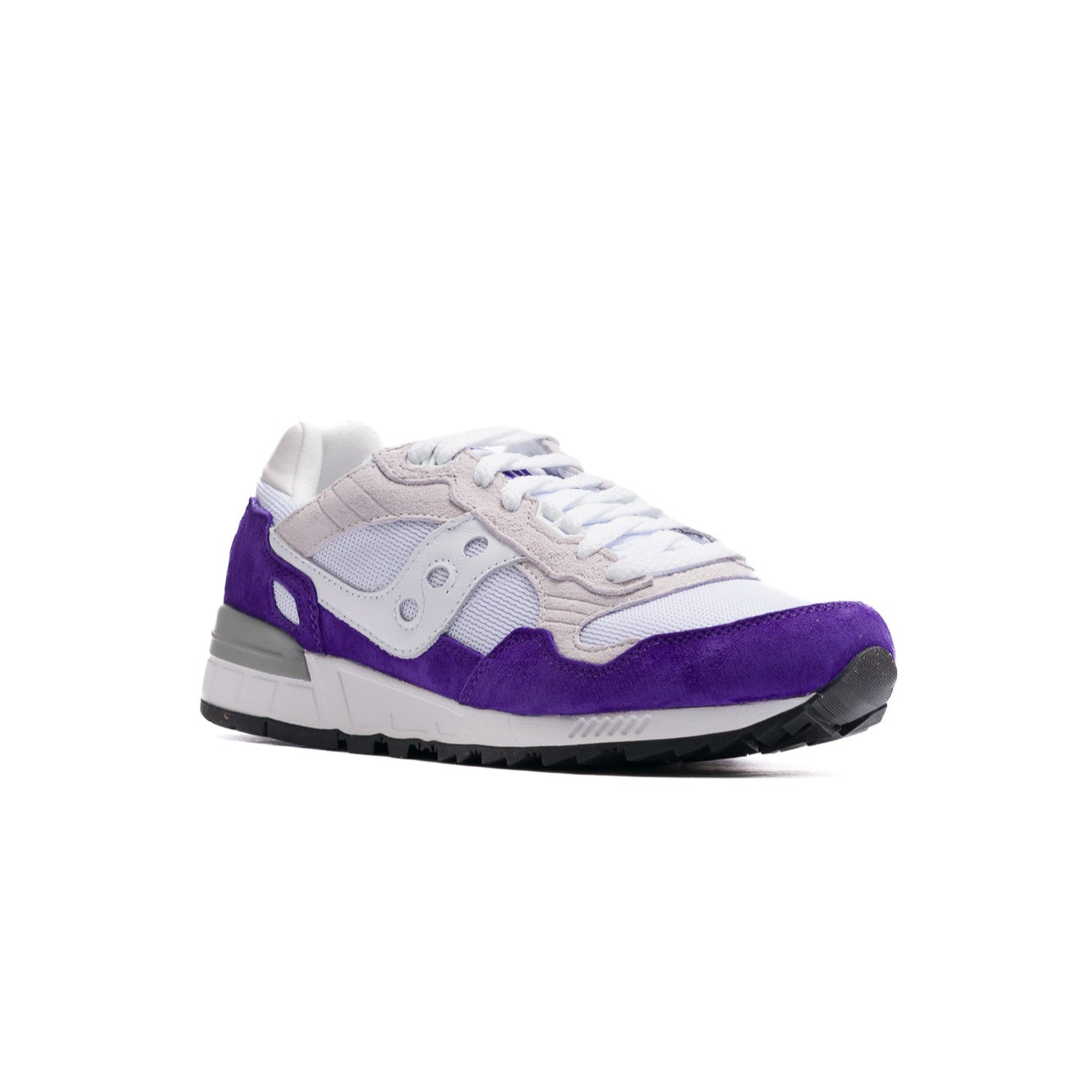purple and white saucony shadow 5000 sneaker