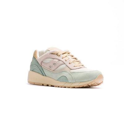 pink and green saucony women's shadow 6000 sneakers with tan sole