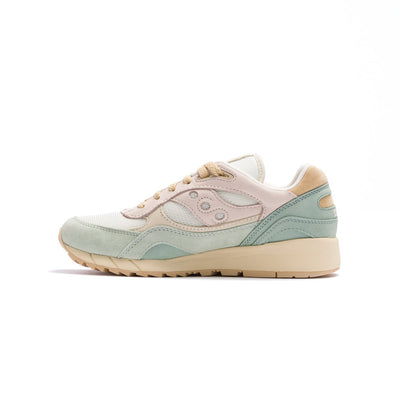 pink and green saucony women's shadow 6000 sneakers with tan sole