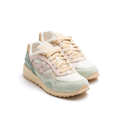 pink and green saucony women's shadow 6000 sneakers with tan sole