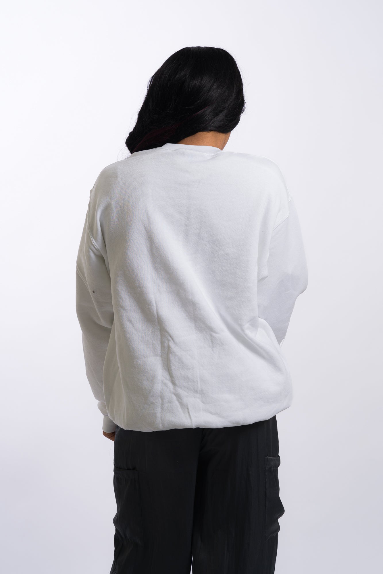 white crew neck sweatshirt with lime green ski mississippi on the front